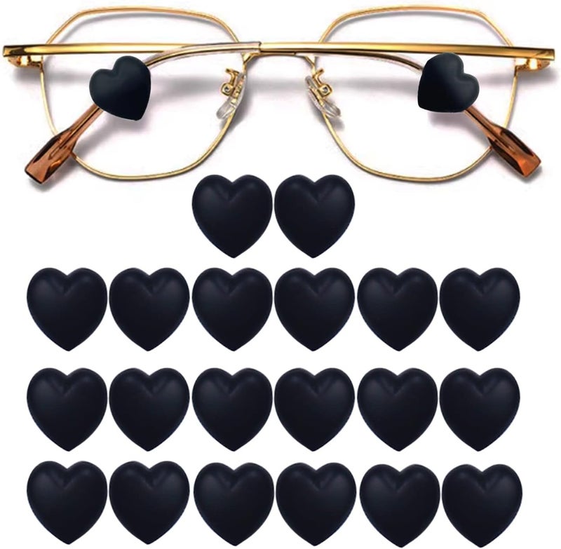 KECHIO Eyeglasses Ear Grip Heart-Shaped Silicone Retainers Soft Ear Hooks Anti-Slip Holder Eyeglasses Stopper - Image 1